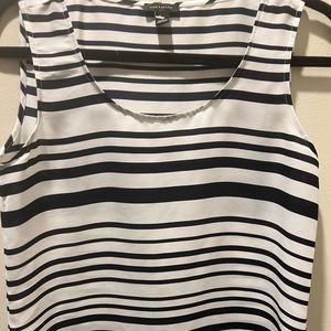 Ann Taylor xs black and white striped tank top